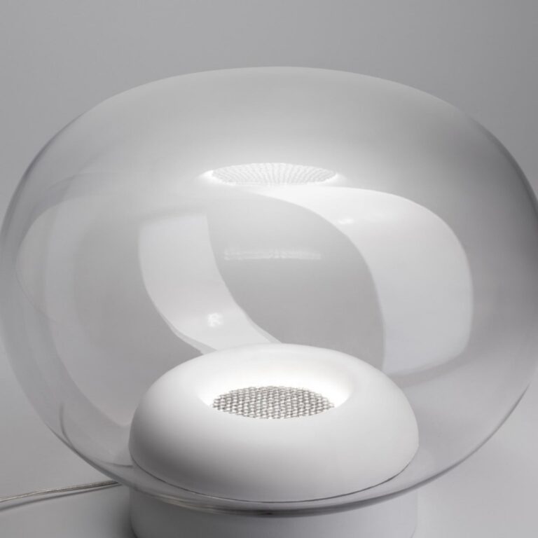 La Mariée LED-bordlampe, transparent, 28,5 cm Stilnovo - Stue - Design - Glas - Med skærm