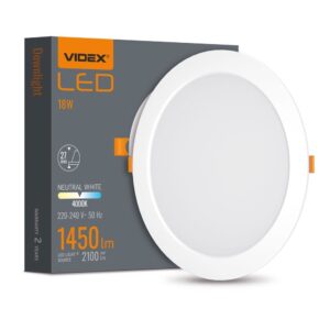 Led downlight 18W - Rund, neutral hvid, 230V, 2100lm
