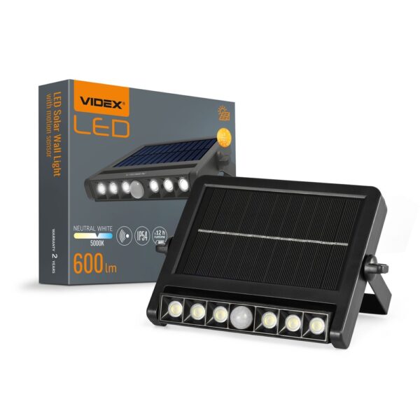 Led væglampe - solcelle, med bevægelsessensor