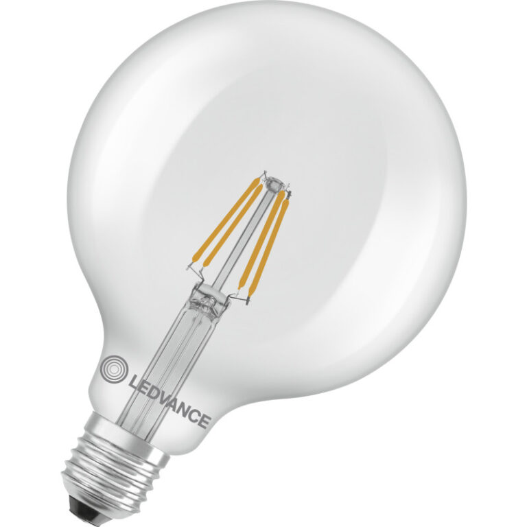 Ledvance E27 globepære, 2700K, 3,4W