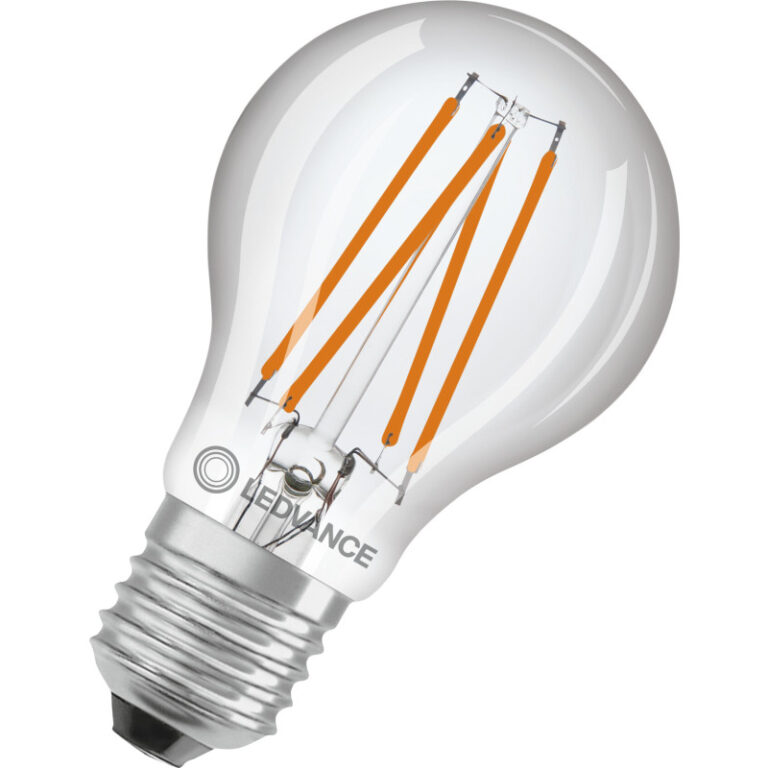 Ledvance E27 standardpære med skumringssensor, 2700K, 4,9W