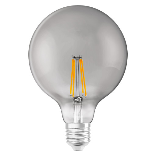 Ledvance Smart+ Wifi E27 LED globe filamentpære - hvid - røgfarvet/Ø12,4
