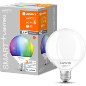 Ledvance Smart+ Wifi E27 globepære, 2700K-6500K, 16W
