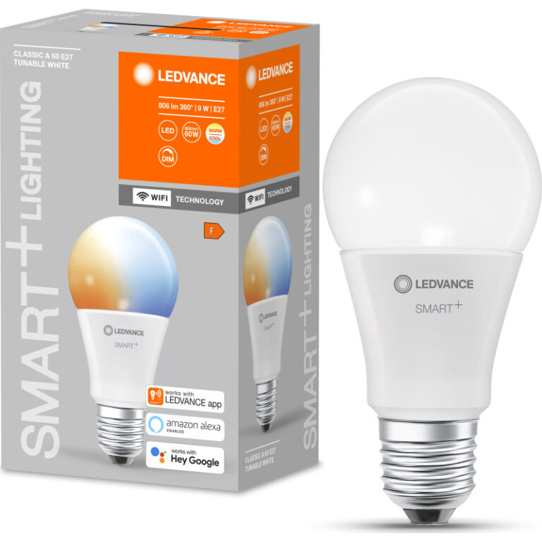 Ledvance Smart+ Wifi E27 standardpære, 2700K-6500K, 9W