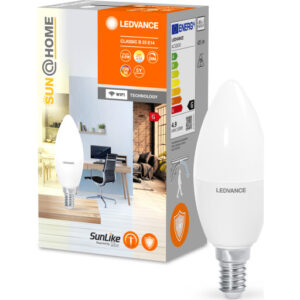 Ledvance Smart+ Wifi SunHome E14 kertepære, 2200K-5000K, 4,9W