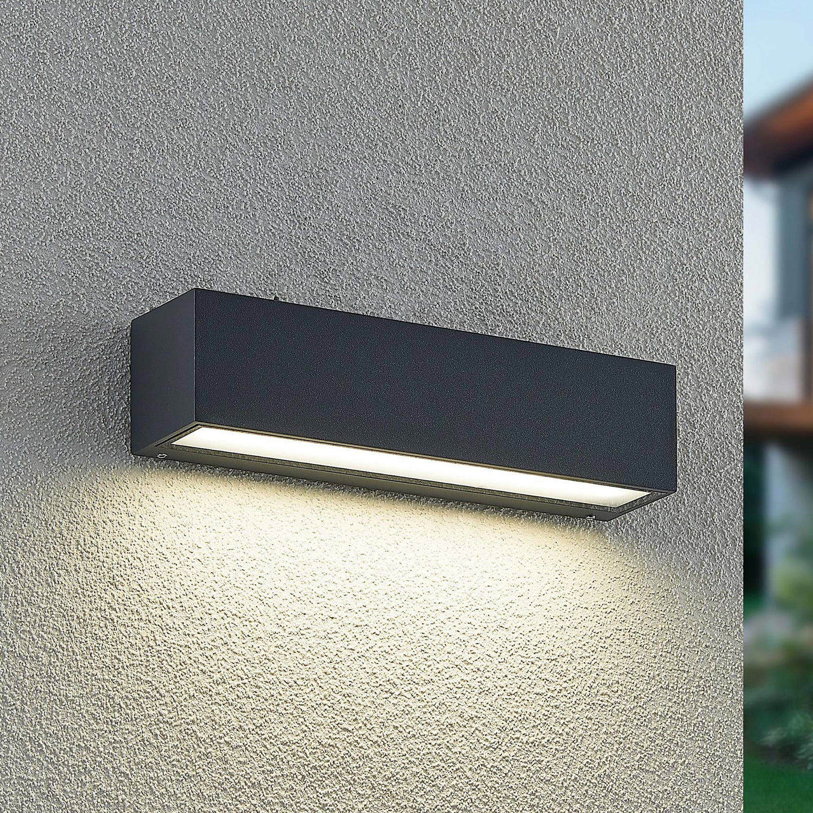 Lengo udendørs LED-væglampe, nedadrettet, L25, CCT, grafit – Arcchio - Altan - Moderne - Aluminium - Kantet