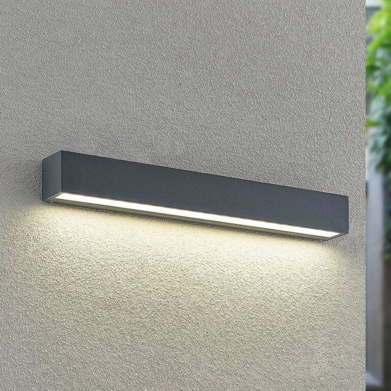 Lengo udendørs LED-væglampe, nedadrettet, L50, CCT, grafit – Arcchio - Altan - Moderne - Aluminium - Kantet