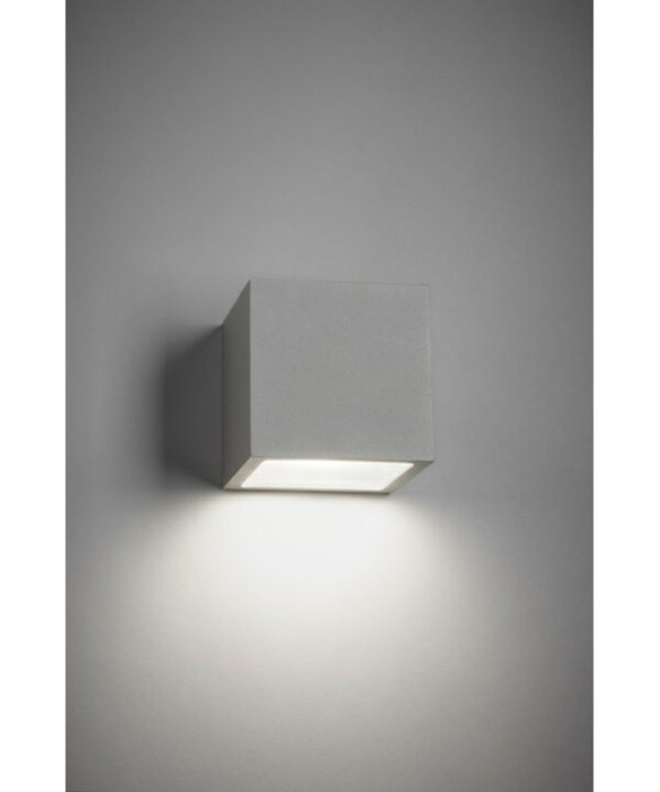 Light-Point - Cube XL LED Udendørs Væglampe (Sølv, Cube XL Down)