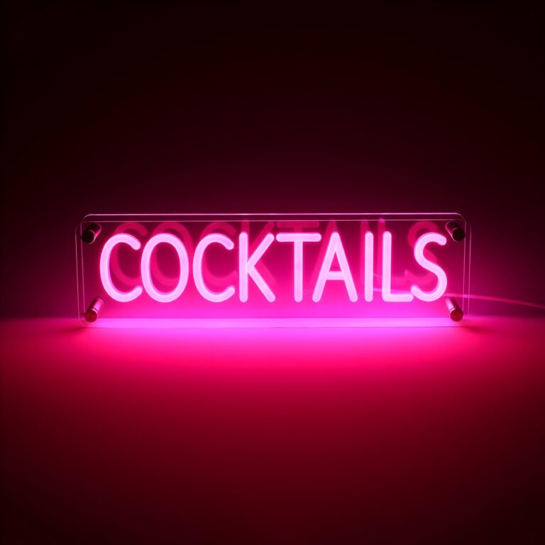 Lightish Cocktails Led Neon Box Bordlampe