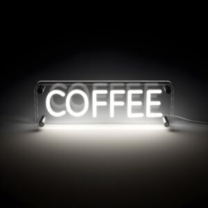 Lightish Coffee Led Neon Box Bordlampe