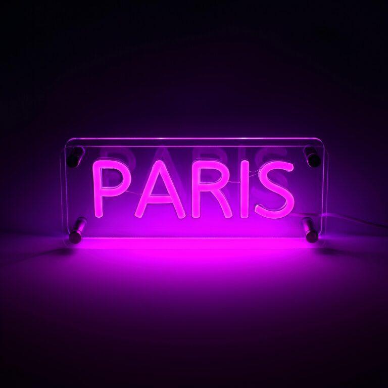 Lightish Paris Led Neon Box Bordlampe
