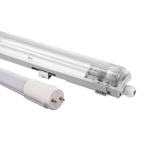 Limea T8 LED enkeltarmatur - Inkl. 1x18,5W 120cm LED rør, IP65 vandtæt