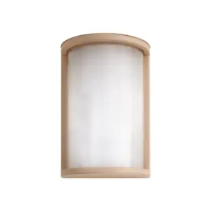 Lindby - Calvik udendørs LED-væglampe, IP44, beige, 24 cm, riflet