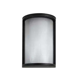 Lindby - Calvik udendørs LED-væglampe, IP44, sort, 24 cm, riflet