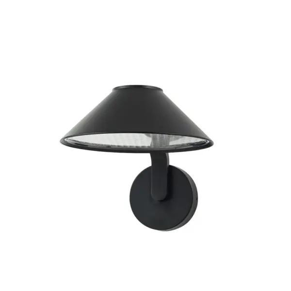 Lindby - Capelo udendørs LED-væglampe Ø 20 cm sort metal