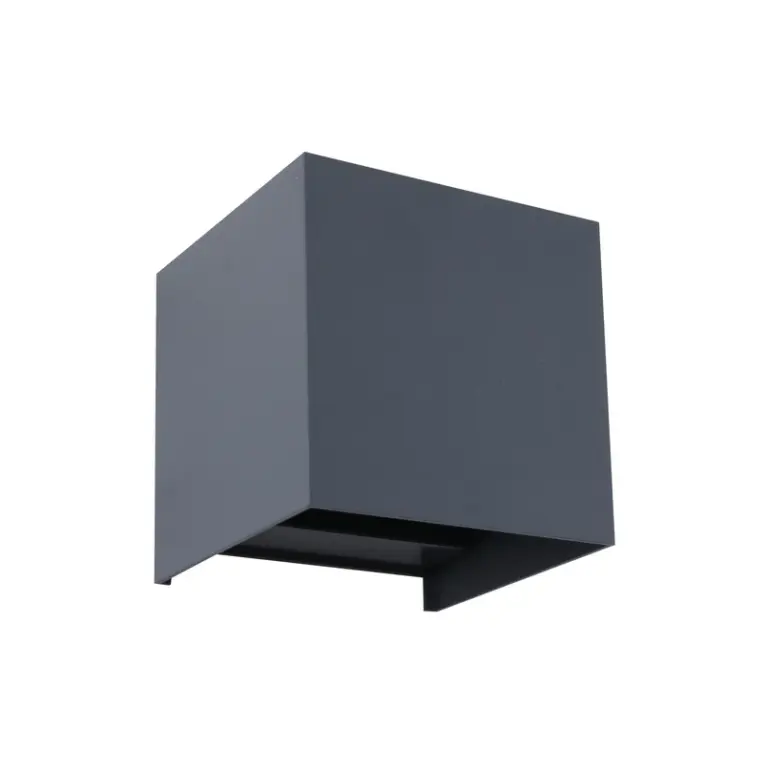 Lindby - Dara Square LED Smart Udendørs Væglampe Grå