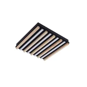 Lindby - Firka LED-loftlampe, 42 cm, hvid, CCT, dæmpbar, træ