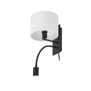 Lindby - Florens væglampe 23,5 cm LED-læselampe sort
