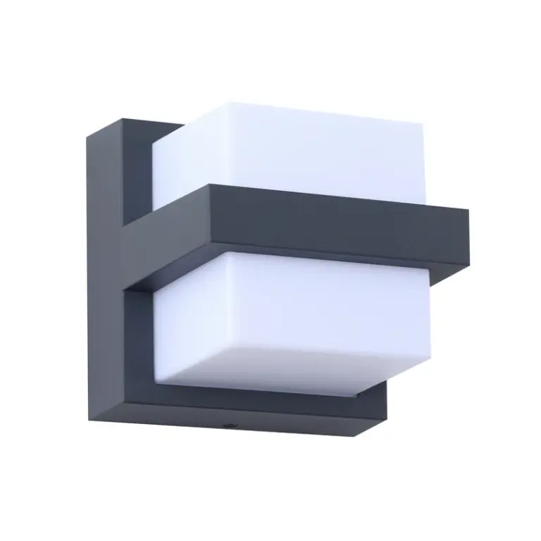 Lindby - Fyra Square LED Smart Udendørs Væglampe Grå