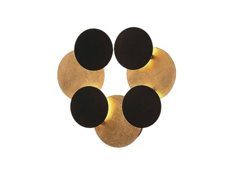 Lindby - Grazyna 9 LED Væglampe Black/Gold