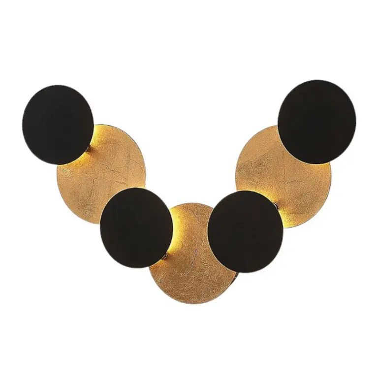 Lindby - Grazyna 9 LED Væglampe Black/Gold