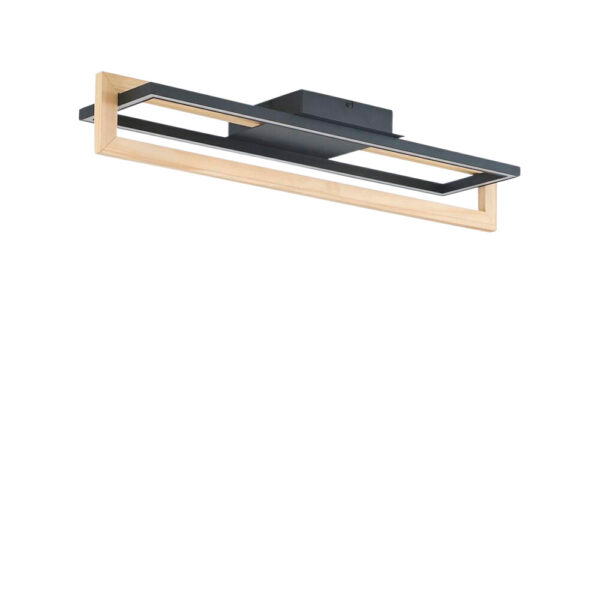 Lindby - Holamu LED Loftlampe L86 Sort/Træ