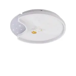 Lindby - Kosmo Moon LED Loftlampe Hvid