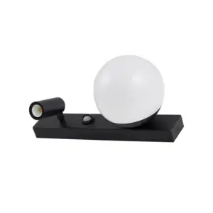 Lindby - Larcie LED Udendørs Væglampe w/Sensor Sort/Hvid