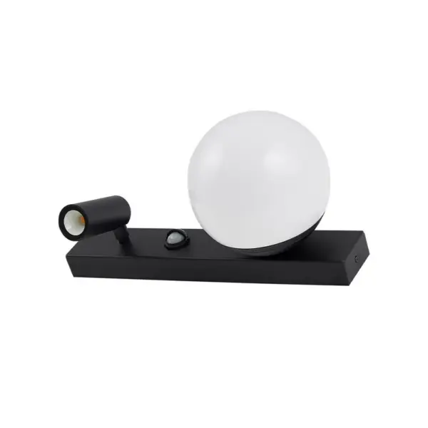 Lindby - Larcie LED Udendørs Væglampe w/Sensor Sort/Hvid