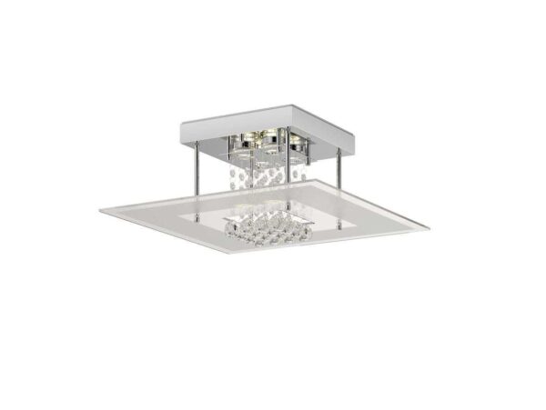 Lindby - Lisandra LED Loftlampe IP44 Chrome/Clear