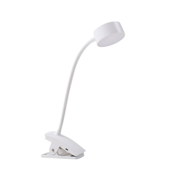 Lindby - Maori LED Portable Bordlampe w/Klemme Hvid