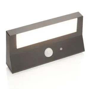 Lindby - Maresia udendørs LED-væglampe til udendørs vægmontering, sensor, antracit -