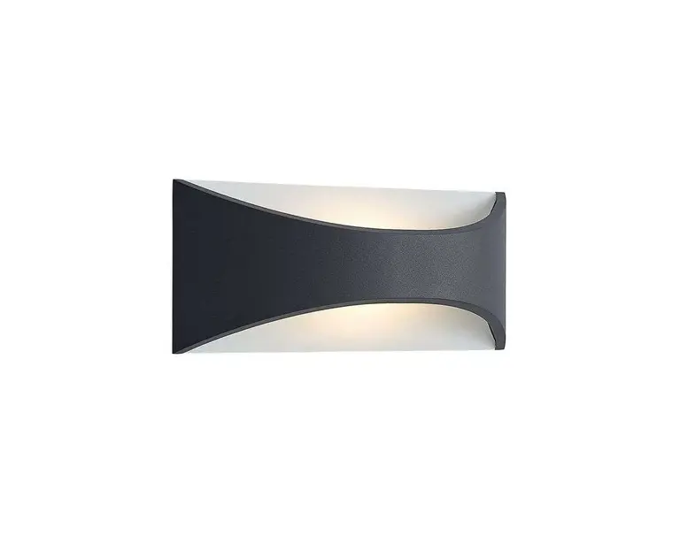 Lindby - Mathea LED Udendørs Væglampe L30 Dark Grey/White