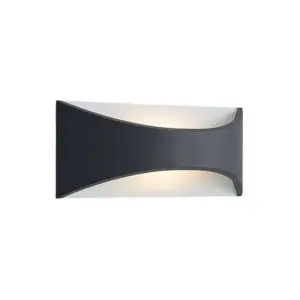 Lindby - Mathea LED Udendørs Væglampe L30 Dark Grey/White