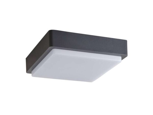 Lindby - Nermin Square LED Udendørs Væglampe IP65 Dark Grey/White Lindby