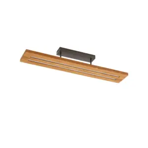 Lindby - Nesaja LED Loftlampe Dim. Træ/Sort