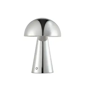 Lindby - Nevijo LED-bordlampe, Ø 20 cm, USB, krom, dæmpbar