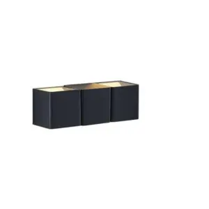 Lindby - Niclas Square LED Udendørs Væglampe Dark Grey