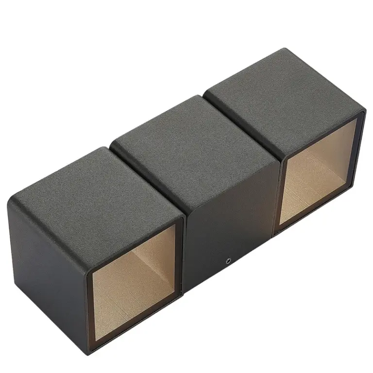 Lindby - Niclas Square LED Udendørs Væglampe Dark Grey