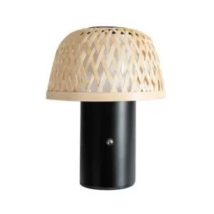 Lindby - Nifelia LED Portable Bordlampe Dim. CCT Træ/Sort