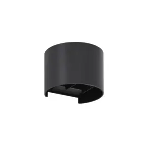 Lindby - Nivar Round LED Udendørs Væglampe Black