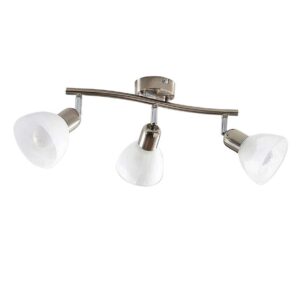 Lindby - Paulina 3 LED Loftlampe White Alabaster/Satin Nickel