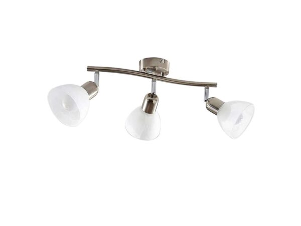 Lindby - Paulina 3 LED Loftlampe White Alabaster/Satin Nickel