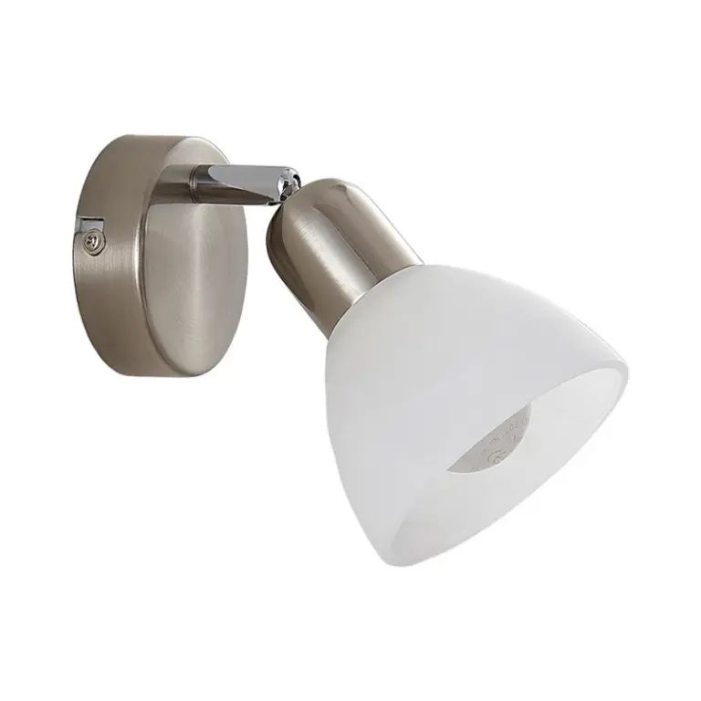 Lindby - Paulina LED Væglampe Satin Nickel/White