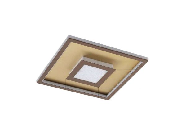 Lindby - Pekela Square LED Loftlampe L40 Rust/Matt Gold