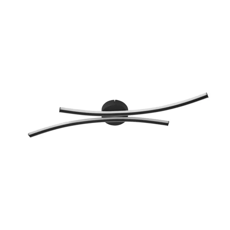 Lindby - Ravion LED-loftlampe, 90 cm, sort, 3.000 K