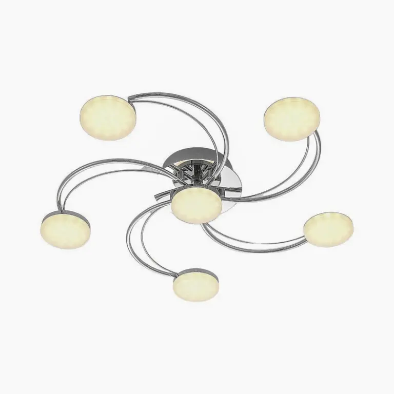 Lindby - Rouven 6 LED Loftlampe Chrome