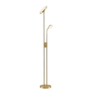 Lindby - Seppa LED Gulvlampe Round Matt Brass