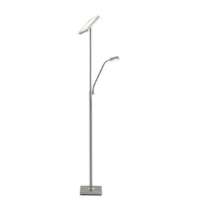 Lindby - Sumani LED Gulvlampe Satin Nickel