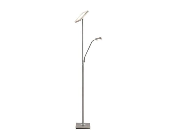 Lindby - Sumani LED Gulvlampe Satin Nickel